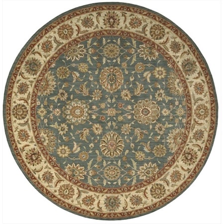 Nourison Living Treasures Area Rug Collection Aqua 5 Ft 10 In. X 5 Ft 10 In. Round 99446673343